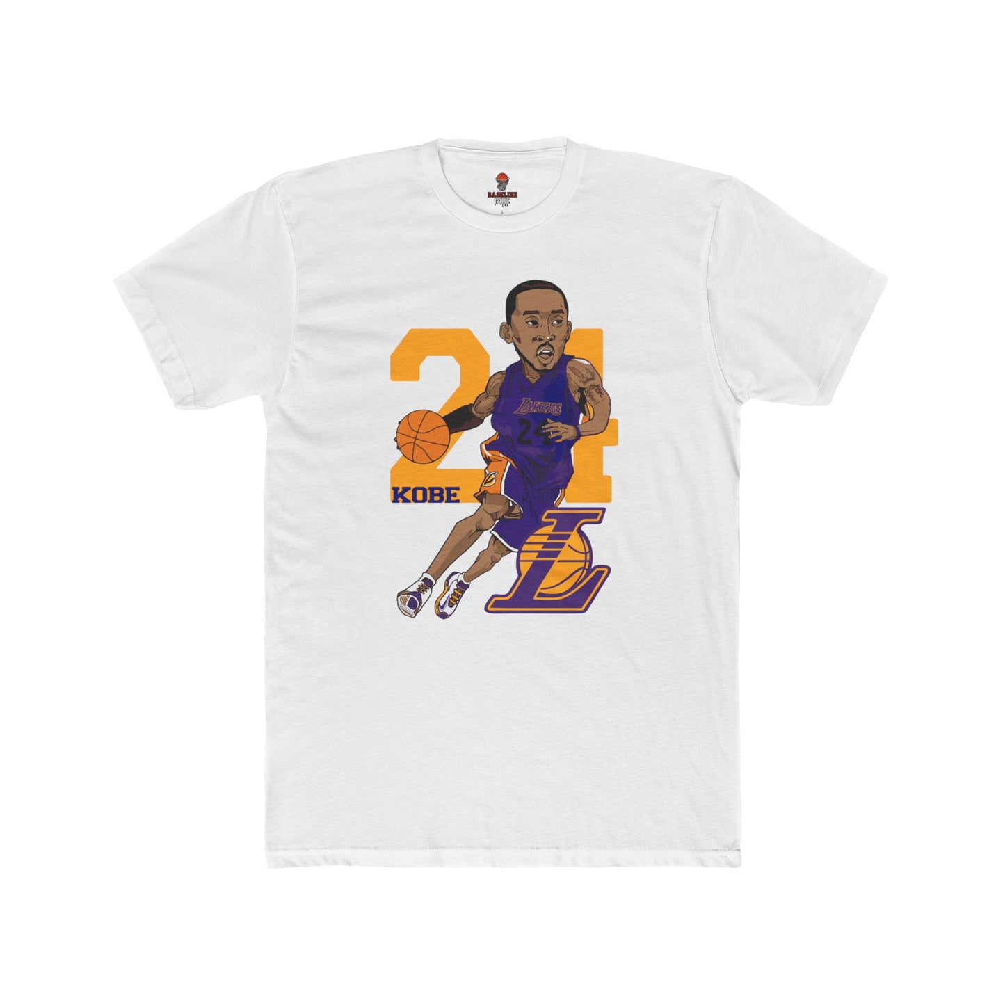 Adult Kobe Bryant Unisex Cotton Crew Tee, Basketball Fan Shirt, Retro Graphic Tee