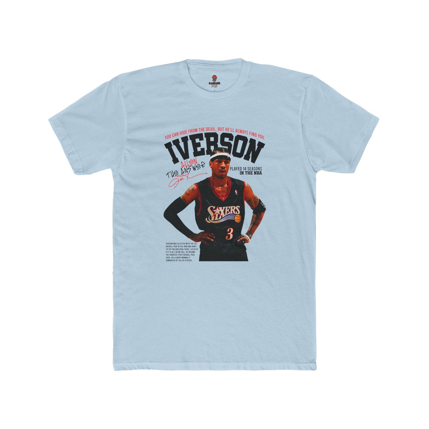 Adult Allen Iverson Unisex Cotton Crew Tee, Basketball Fan Gift, Sports Apparel, Casual Wear, Unisex T-Shirt
