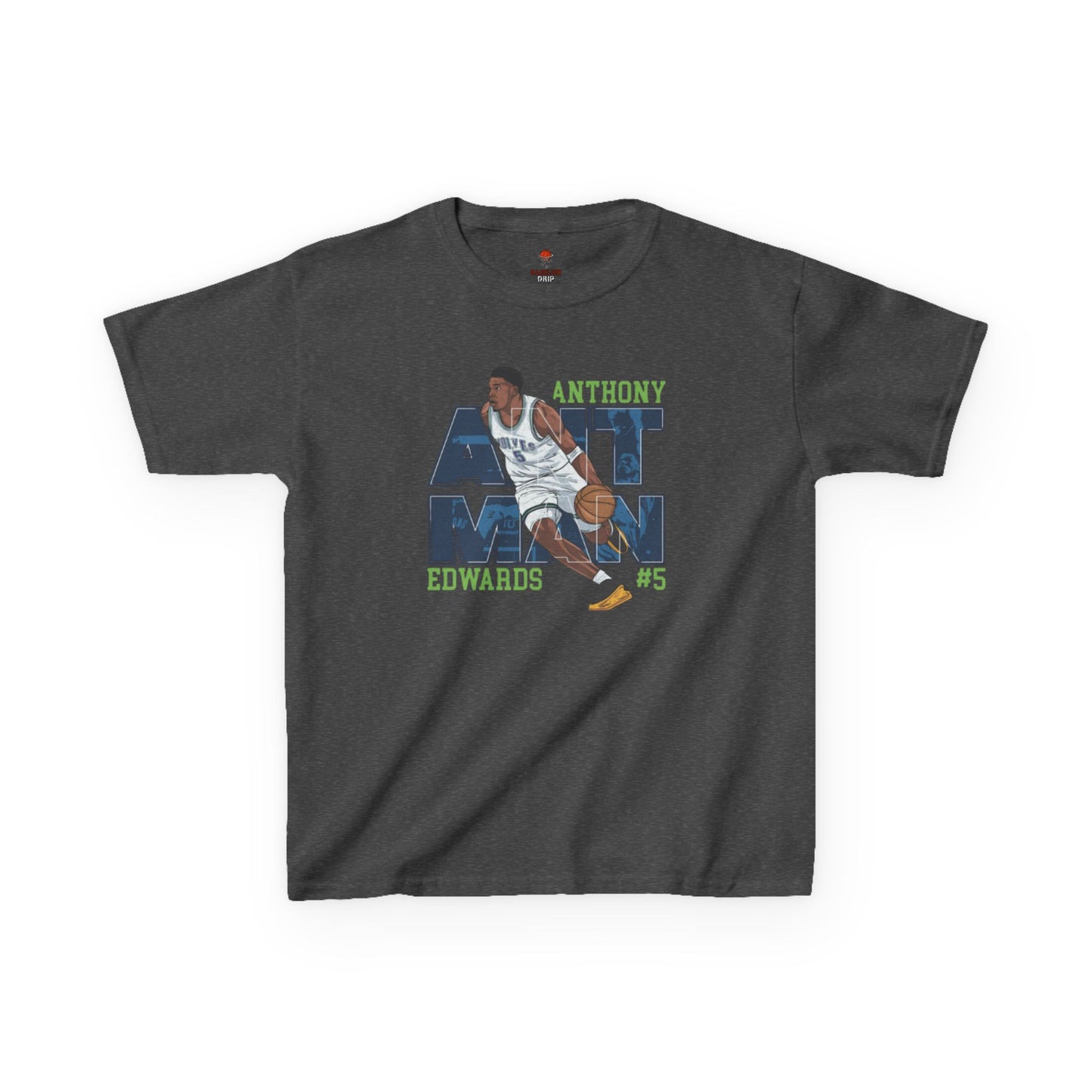 Kids Basketball Fan Tee, Kids Sport Shirt, Anthony Edwards #5 Jersey, Basketball Clothing, Personalized Kids Apparel