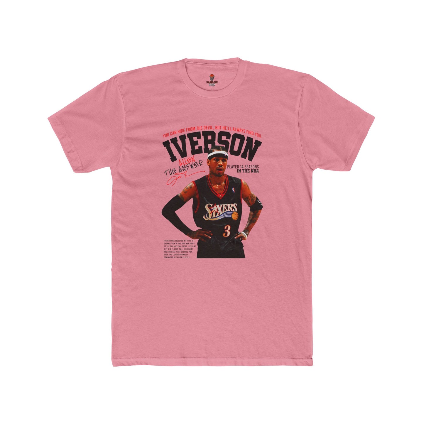 Adult Allen Iverson Unisex Cotton Crew Tee, Basketball Fan Gift, Sports Apparel, Casual Wear, Unisex T-Shirt