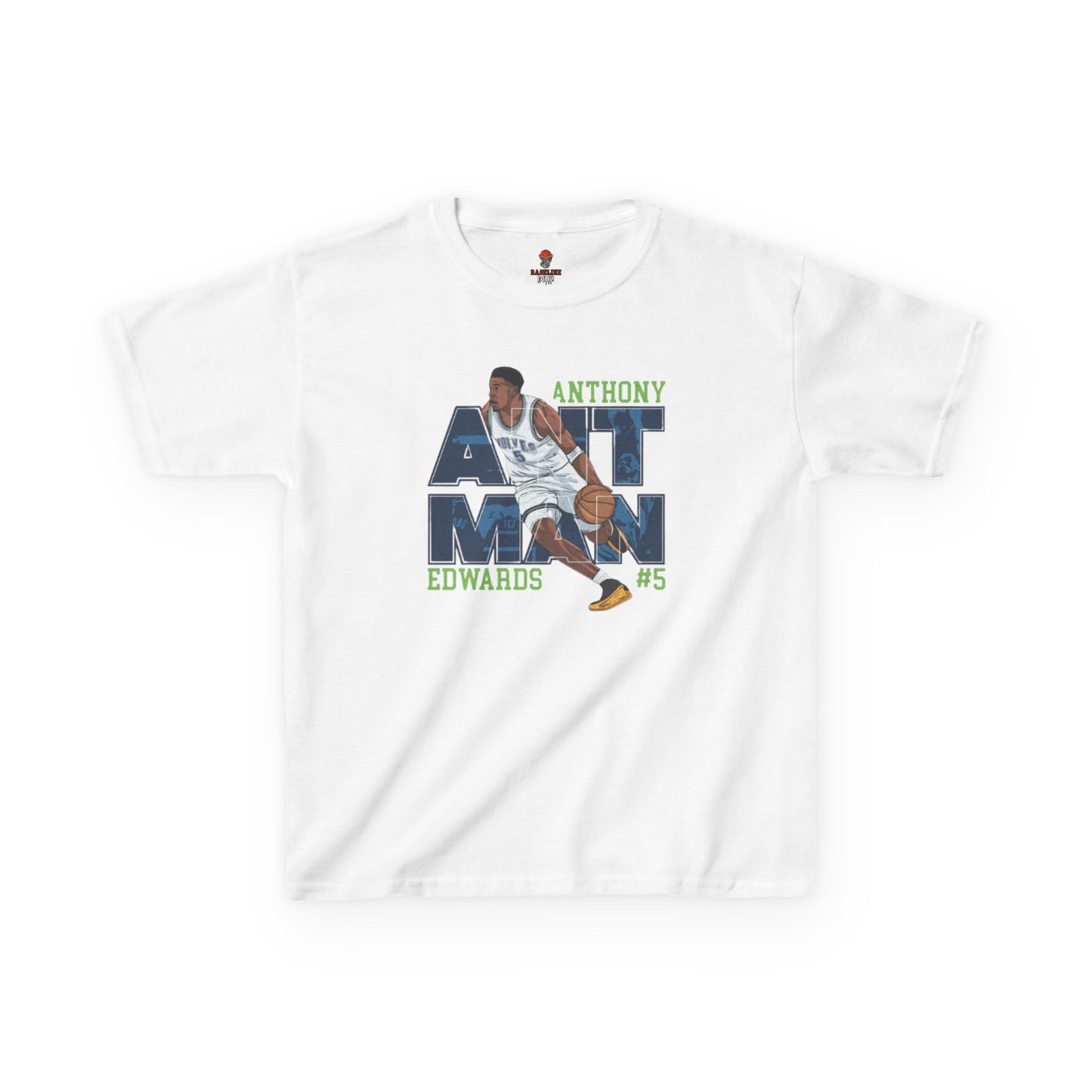 Kids Basketball Fan Tee, Kids Sport Shirt, Anthony Edwards #5 Jersey, Basketball Clothing, Personalized Kids Apparel