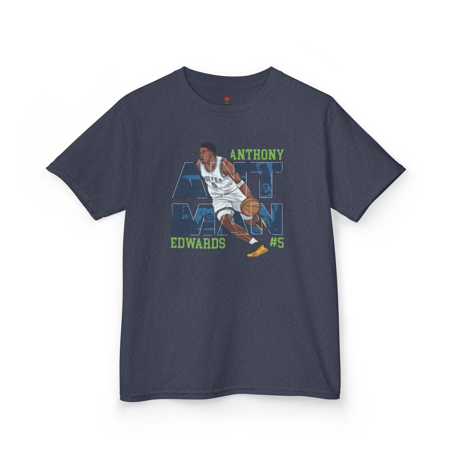 Kids Basketball Fan Tee, Kids Sport Shirt, Anthony Edwards #5 Jersey, Basketball Clothing, Personalized Kids Apparel