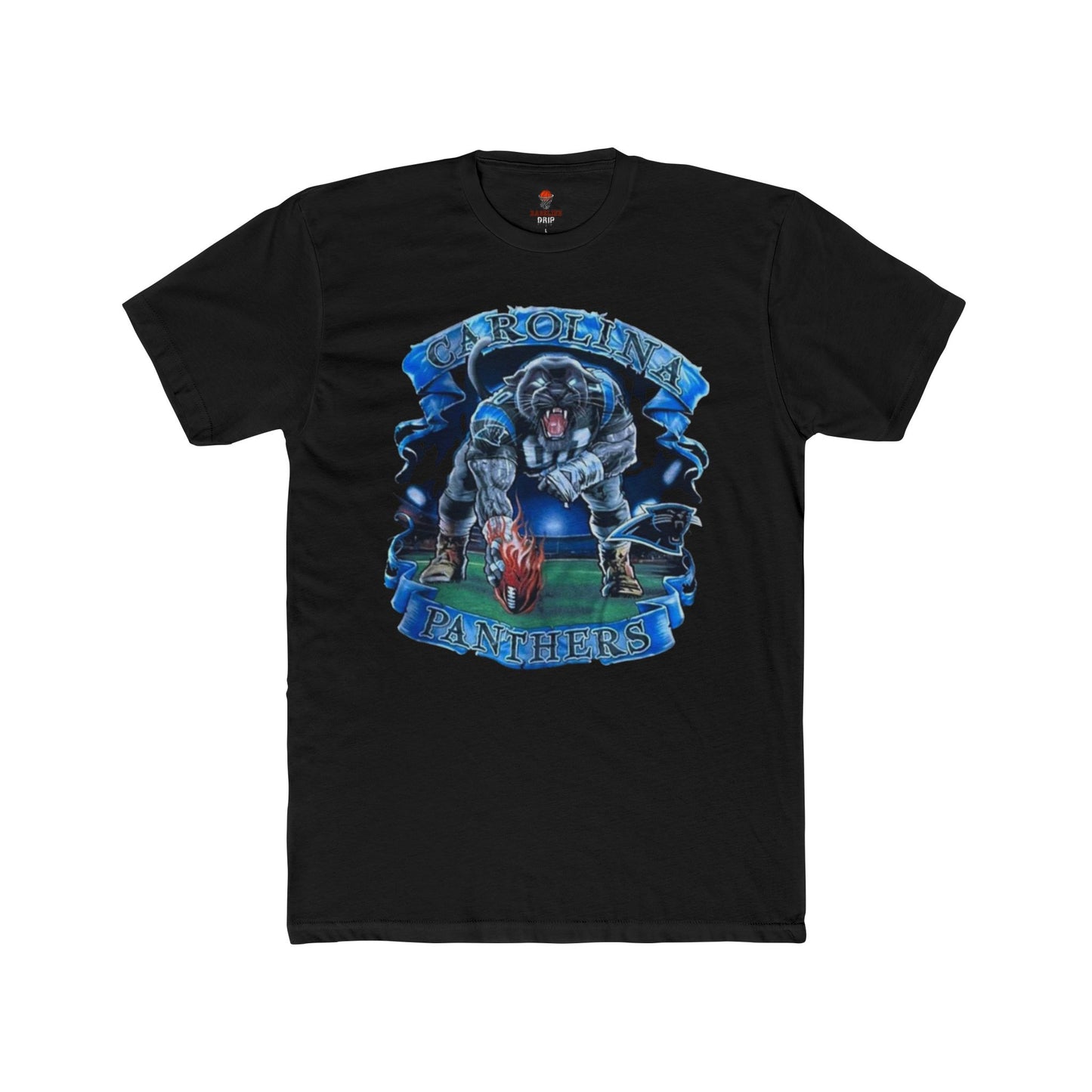 Adult Unisex Cotton Crew Tee with Panther Design, Casual Shirt, Gift for Sports Fans, Graphic Tee, Everyday Wear, Team Apparel
