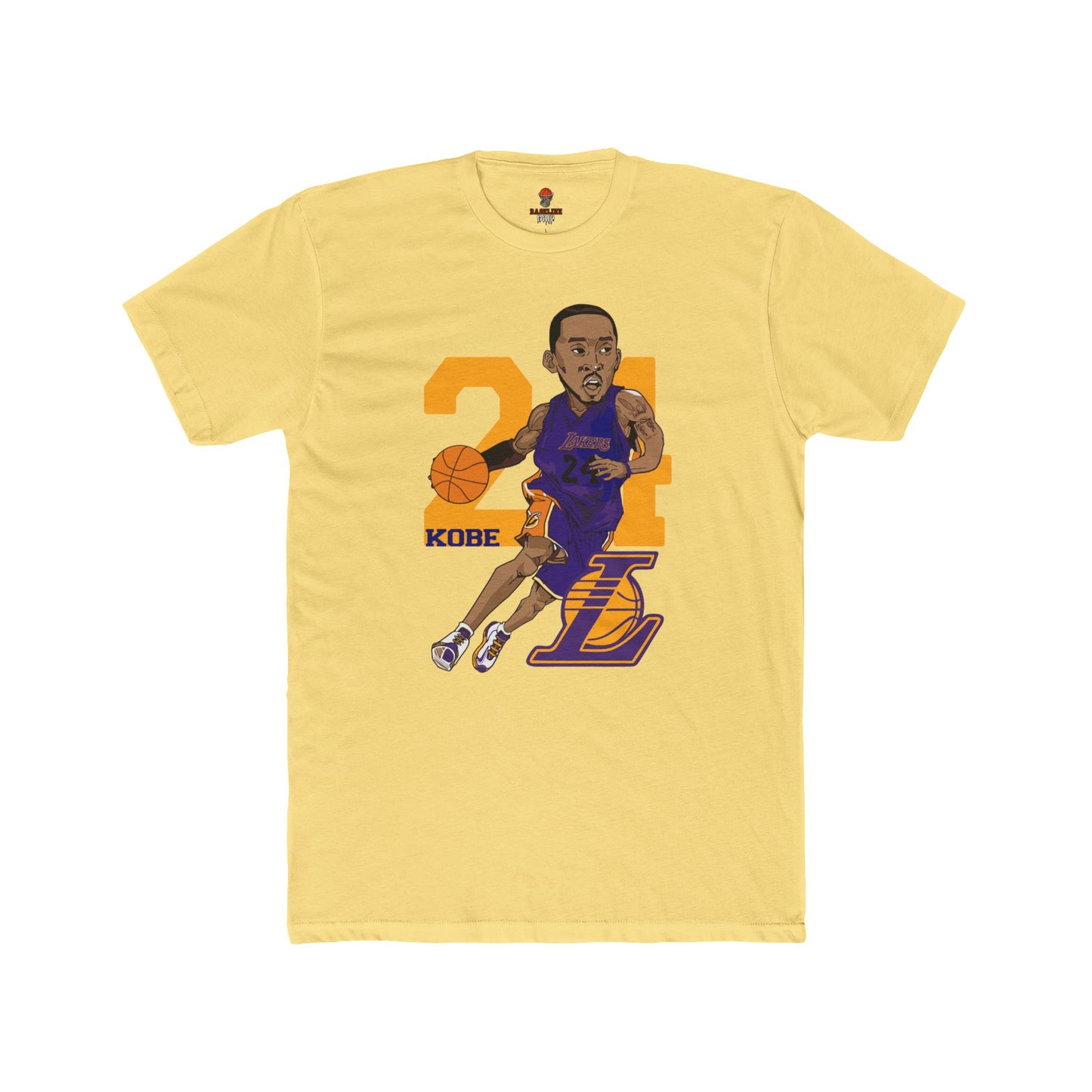 Adult Kobe Bryant Unisex Cotton Crew Tee, Basketball Fan Shirt, Retro Graphic Tee