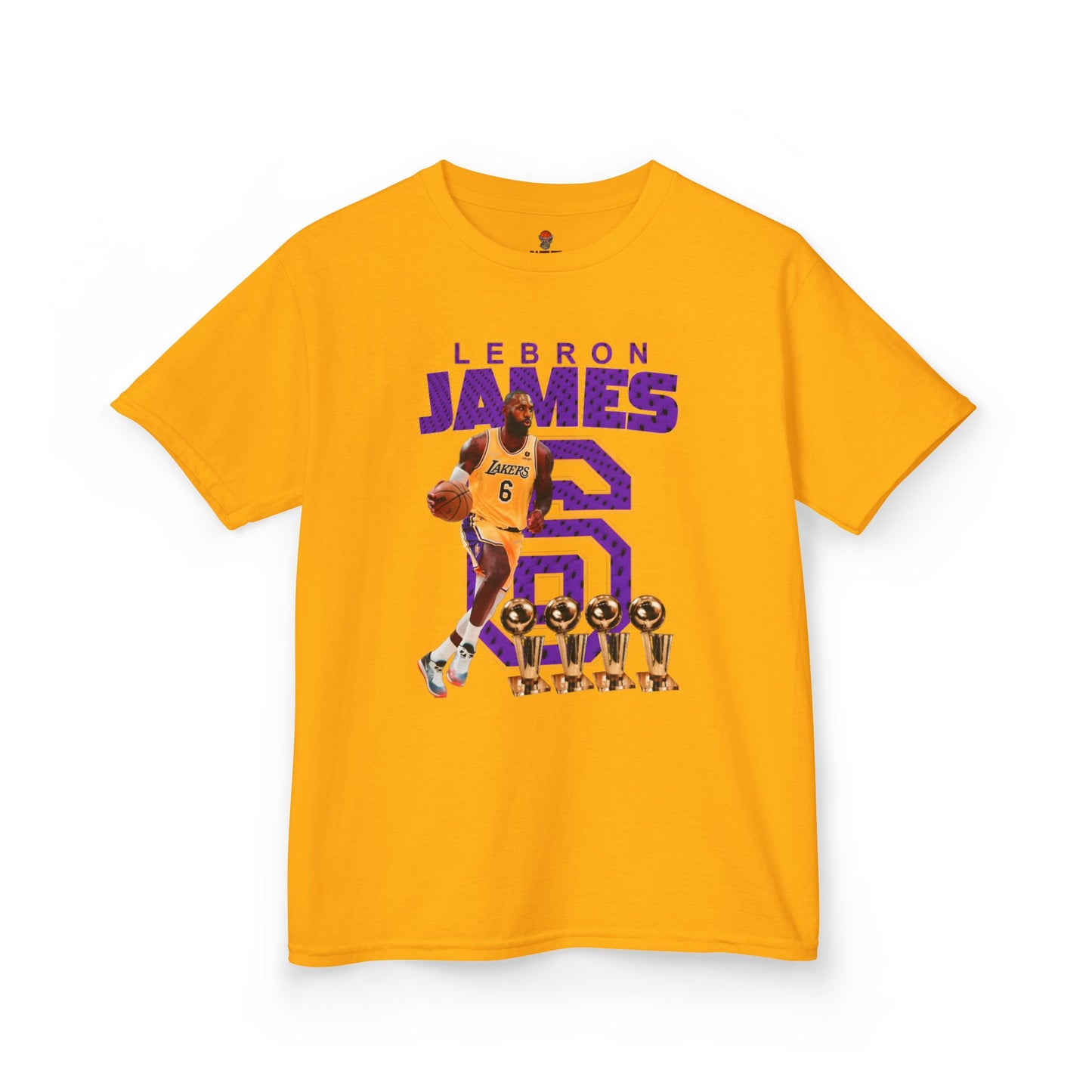Kids LeBron James Basketball Tee - Youth Heavy Cotton Shirt for Sports Fans