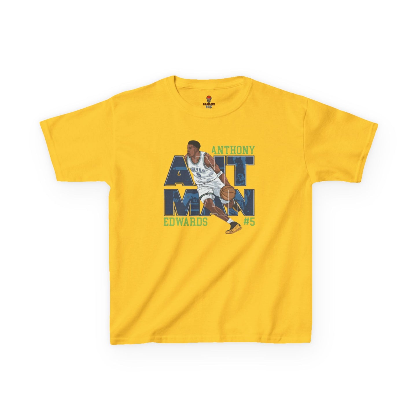 Kids Basketball Fan Tee, Kids Sport Shirt, Anthony Edwards #5 Jersey, Basketball Clothing, Personalized Kids Apparel