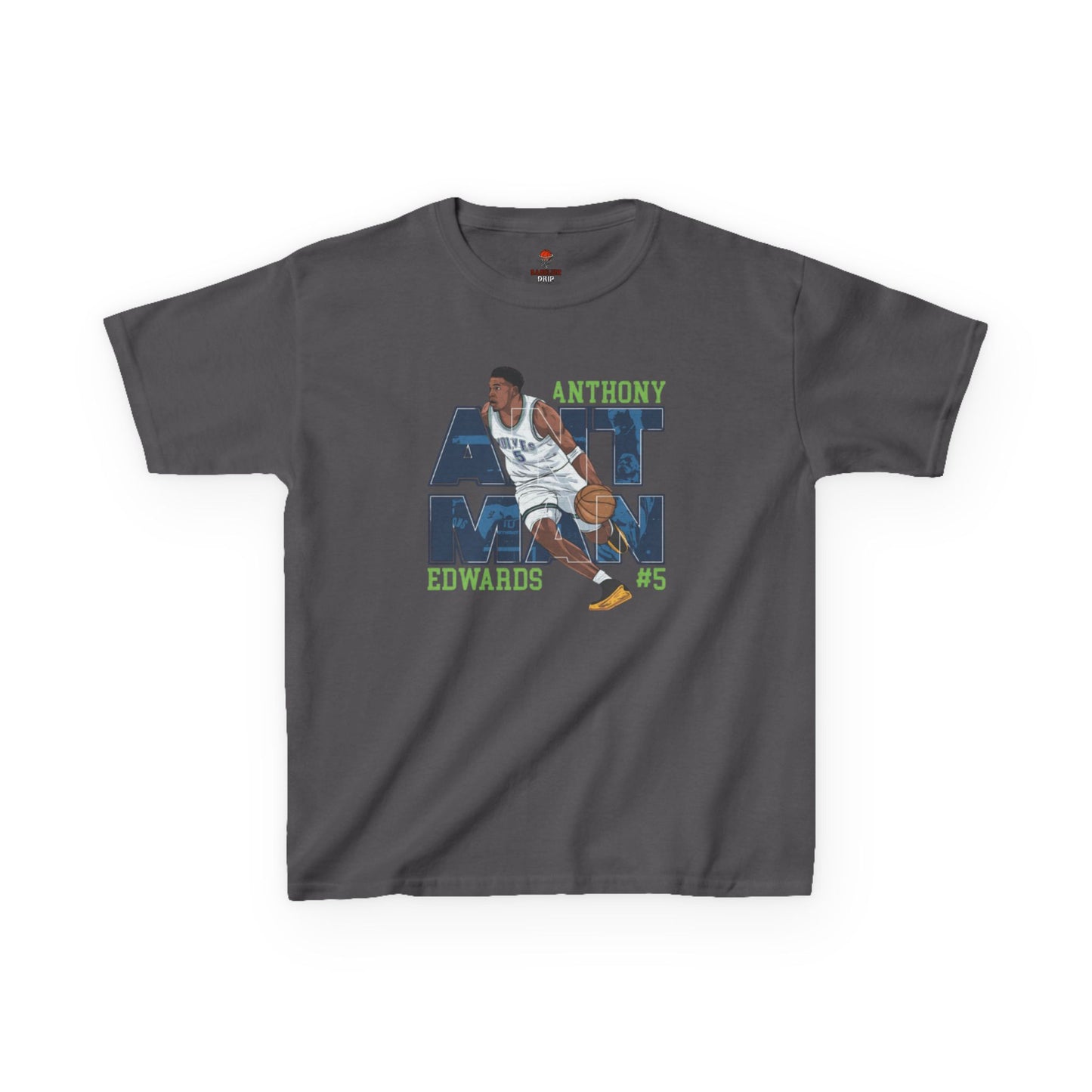 Kids Basketball Fan Tee, Kids Sport Shirt, Anthony Edwards #5 Jersey, Basketball Clothing, Personalized Kids Apparel
