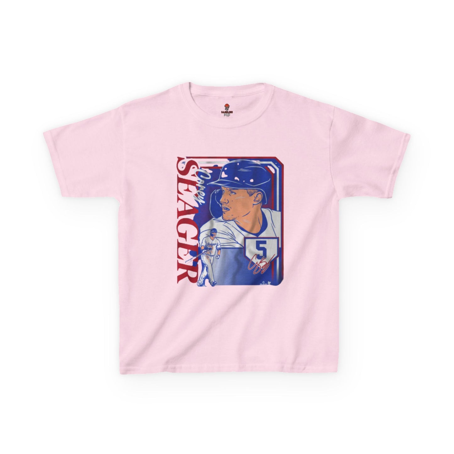 Kids Baseball Seager Graphic Tee, Fun Summer Shirt, Sports Fan Gift, Boys Girls Casual Wear, Birthday Party Outfit, Spring/Summer Style