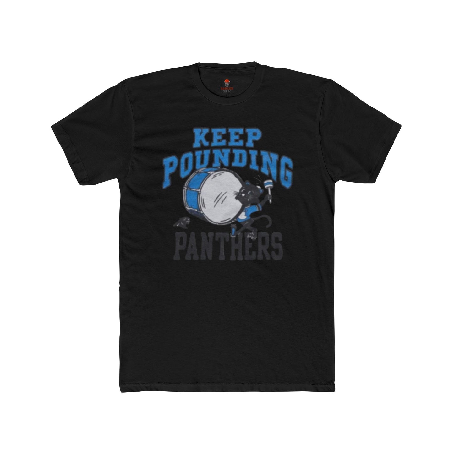 Adult Unisex Cotton Crew Tee with 'Keep Pounding Panthers' – Casual Wear, Gift for Sports Fans, Game Day Shirt, Summer Style, Team Spirit Apparel