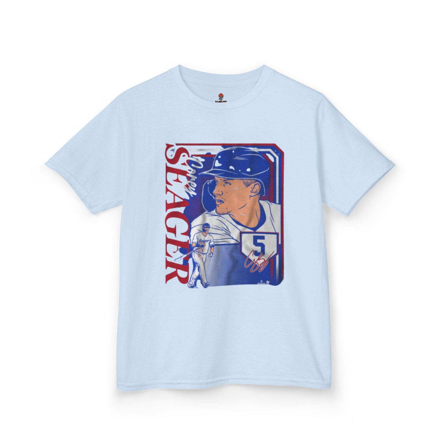 Kids Baseball Seager Graphic Tee, Fun Summer Shirt, Sports Fan Gift, Boys Girls Casual Wear, Birthday Party Outfit, Spring/Summer Style