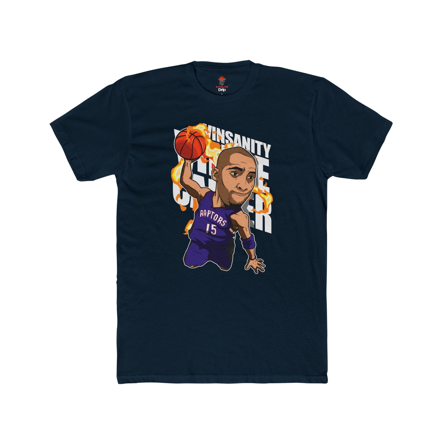Adult Carter Vinsanity Retro Unisex Cotton Crew Tee - Perfect for Basketball Fans