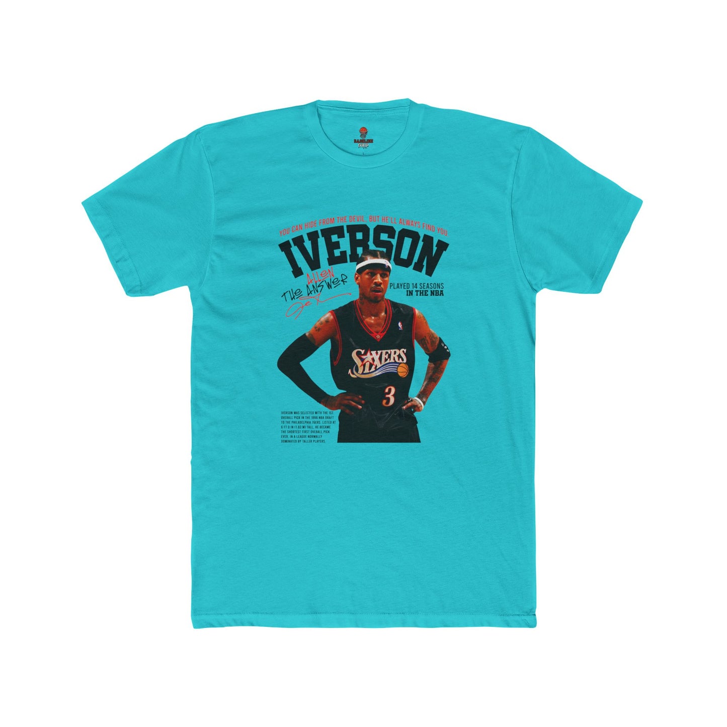 Adult Allen Iverson Unisex Cotton Crew Tee, Basketball Fan Gift, Sports Apparel, Casual Wear, Unisex T-Shirt