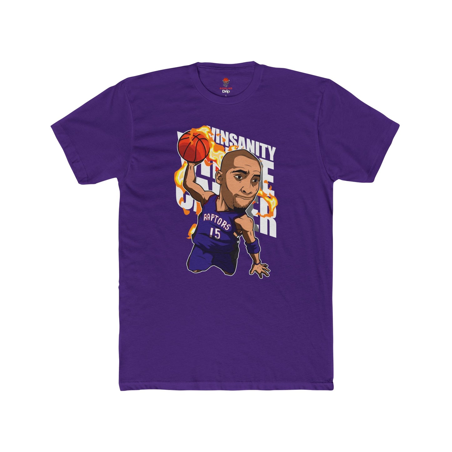 Adult Carter Vinsanity Retro Unisex Cotton Crew Tee - Perfect for Basketball Fans