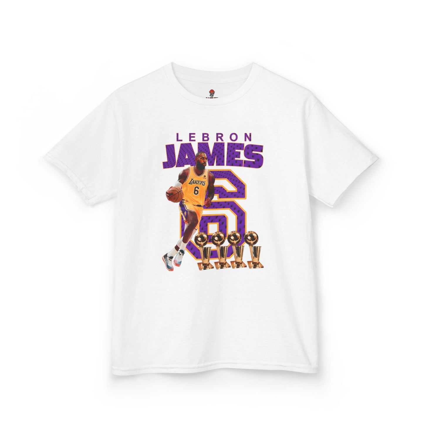 Kids LeBron James Basketball Tee - Youth Heavy Cotton Shirt for Sports Fans