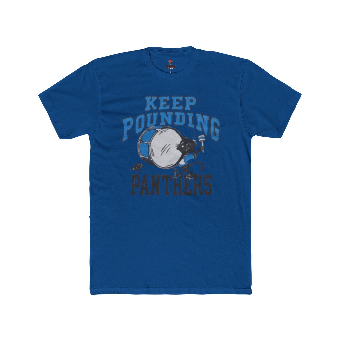 Adult Unisex Cotton Crew Tee with 'Keep Pounding Panthers' – Casual Wear, Gift for Sports Fans, Game Day Shirt, Summer Style, Team Spirit Apparel
