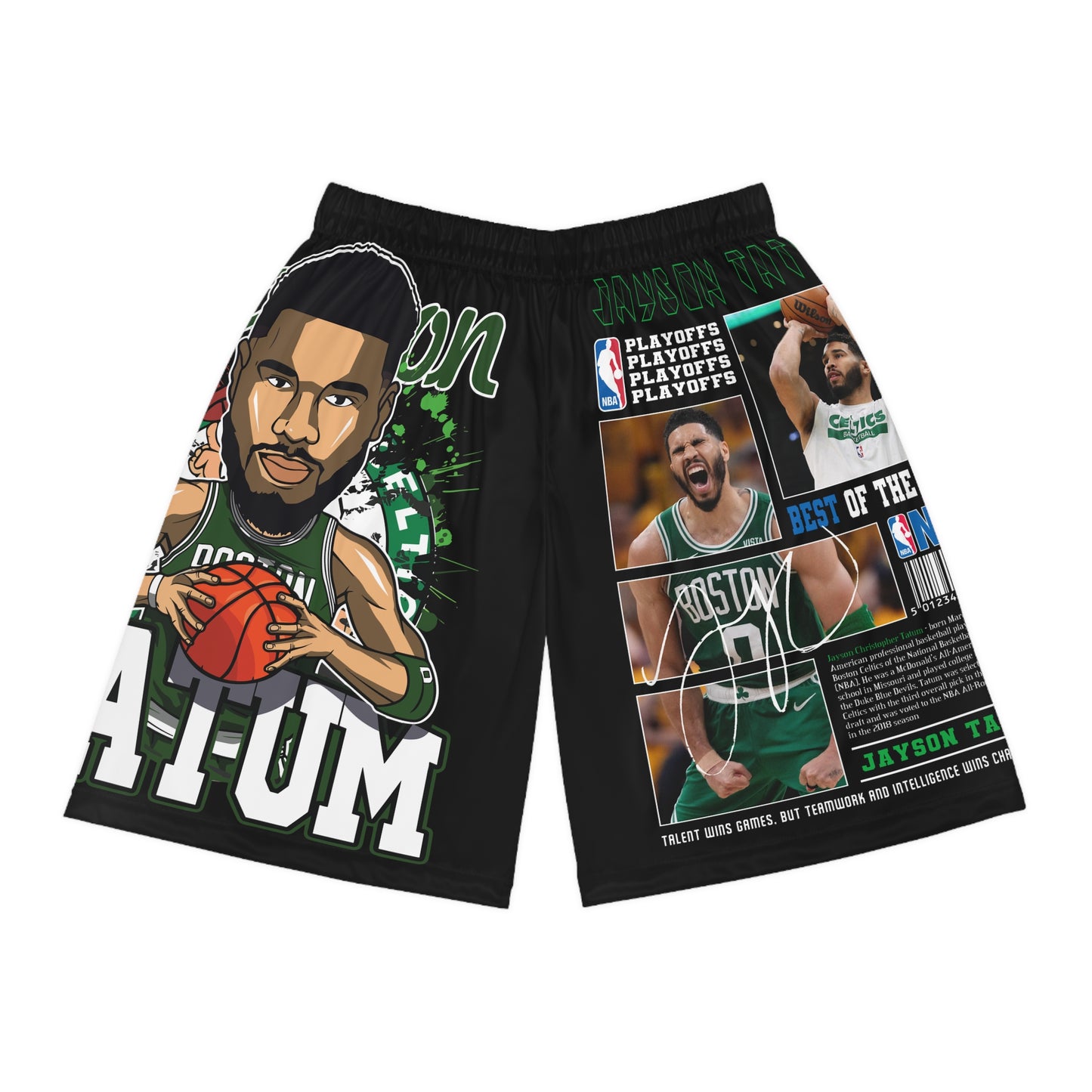 Jayson Tatum Basketball Shorts - NBA Playoff Style Sportswear