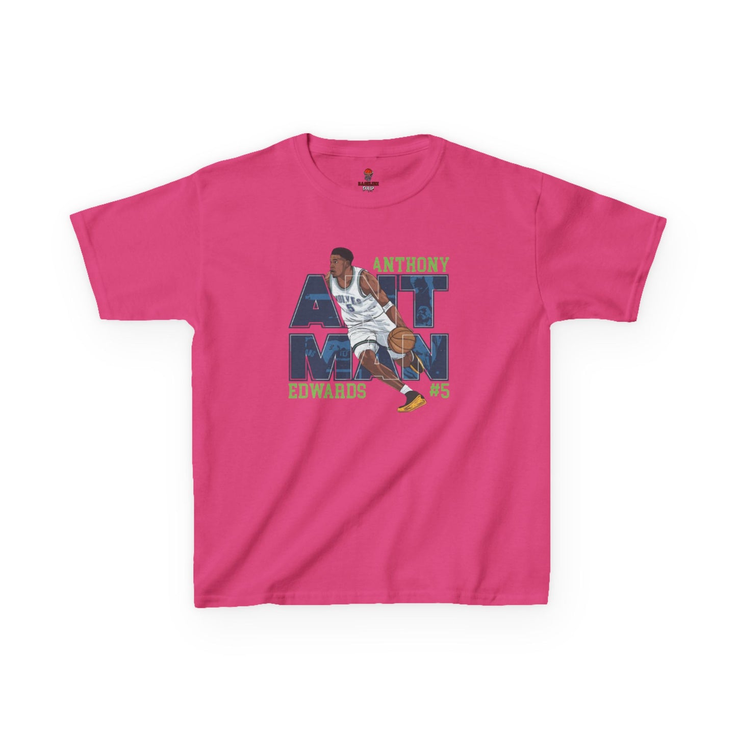 Kids Basketball Fan Tee, Kids Sport Shirt, Anthony Edwards #5 Jersey, Basketball Clothing, Personalized Kids Apparel