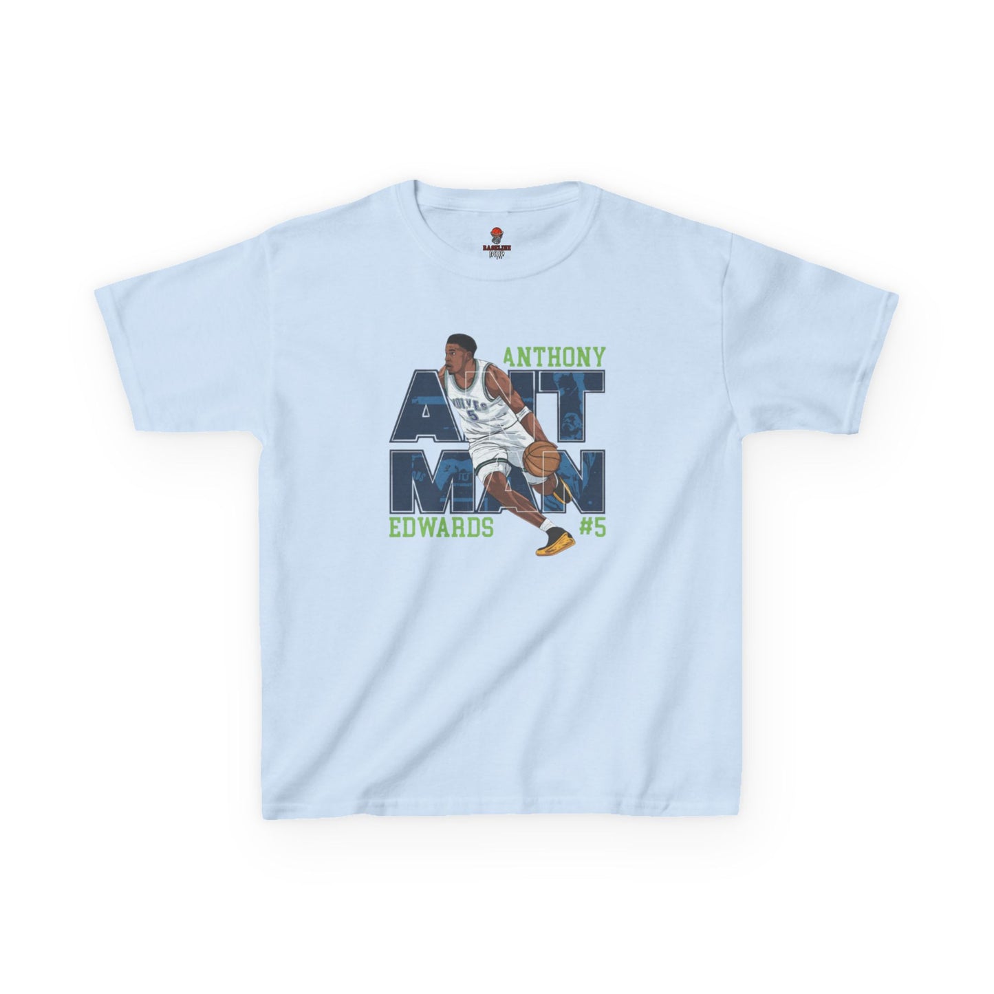 Kids Basketball Fan Tee, Kids Sport Shirt, Anthony Edwards #5 Jersey, Basketball Clothing, Personalized Kids Apparel