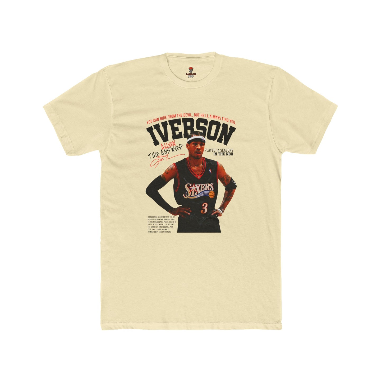 Adult Allen Iverson Unisex Cotton Crew Tee, Basketball Fan Gift, Sports Apparel, Casual Wear, Unisex T-Shirt