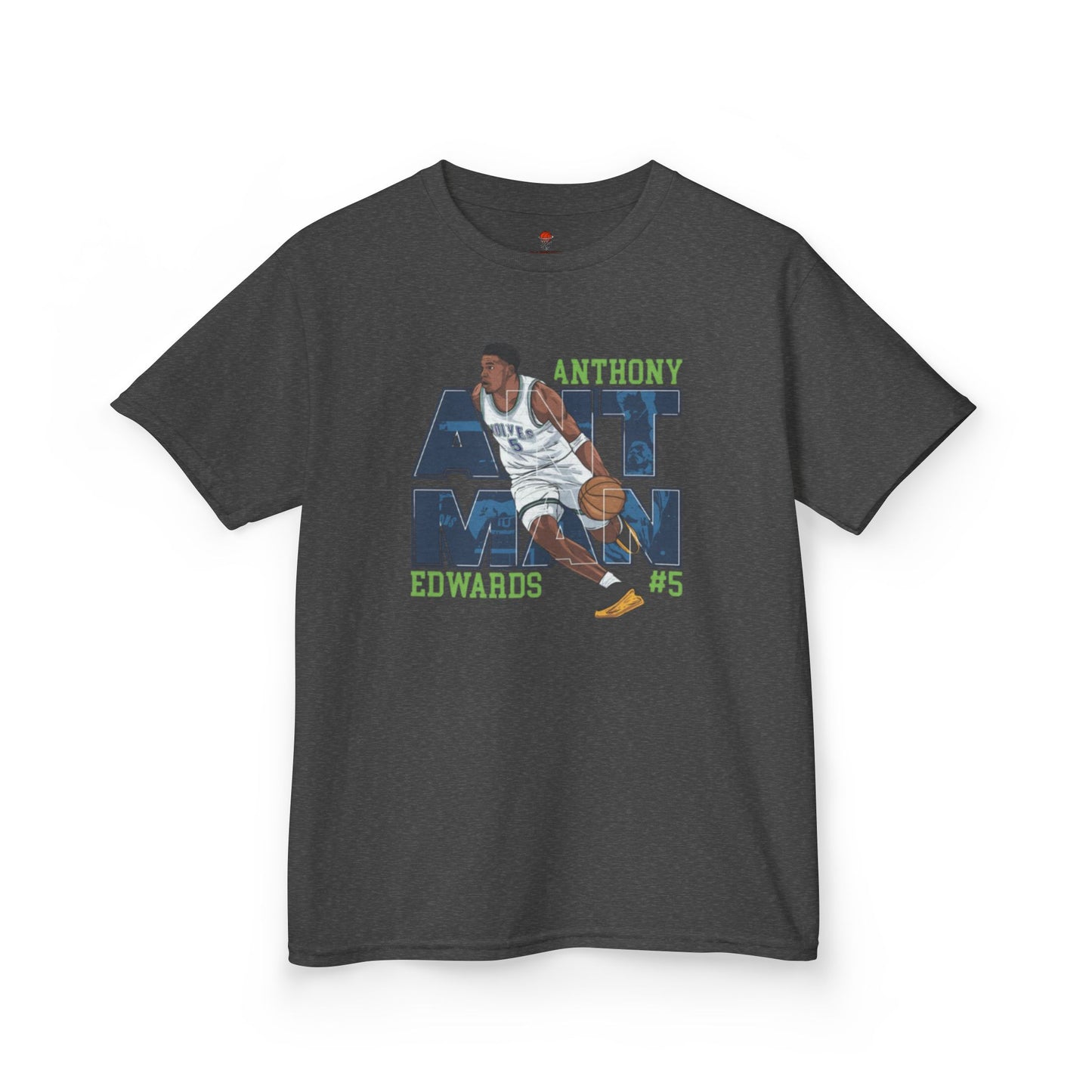 Kids Basketball Fan Tee, Kids Sport Shirt, Anthony Edwards #5 Jersey, Basketball Clothing, Personalized Kids Apparel