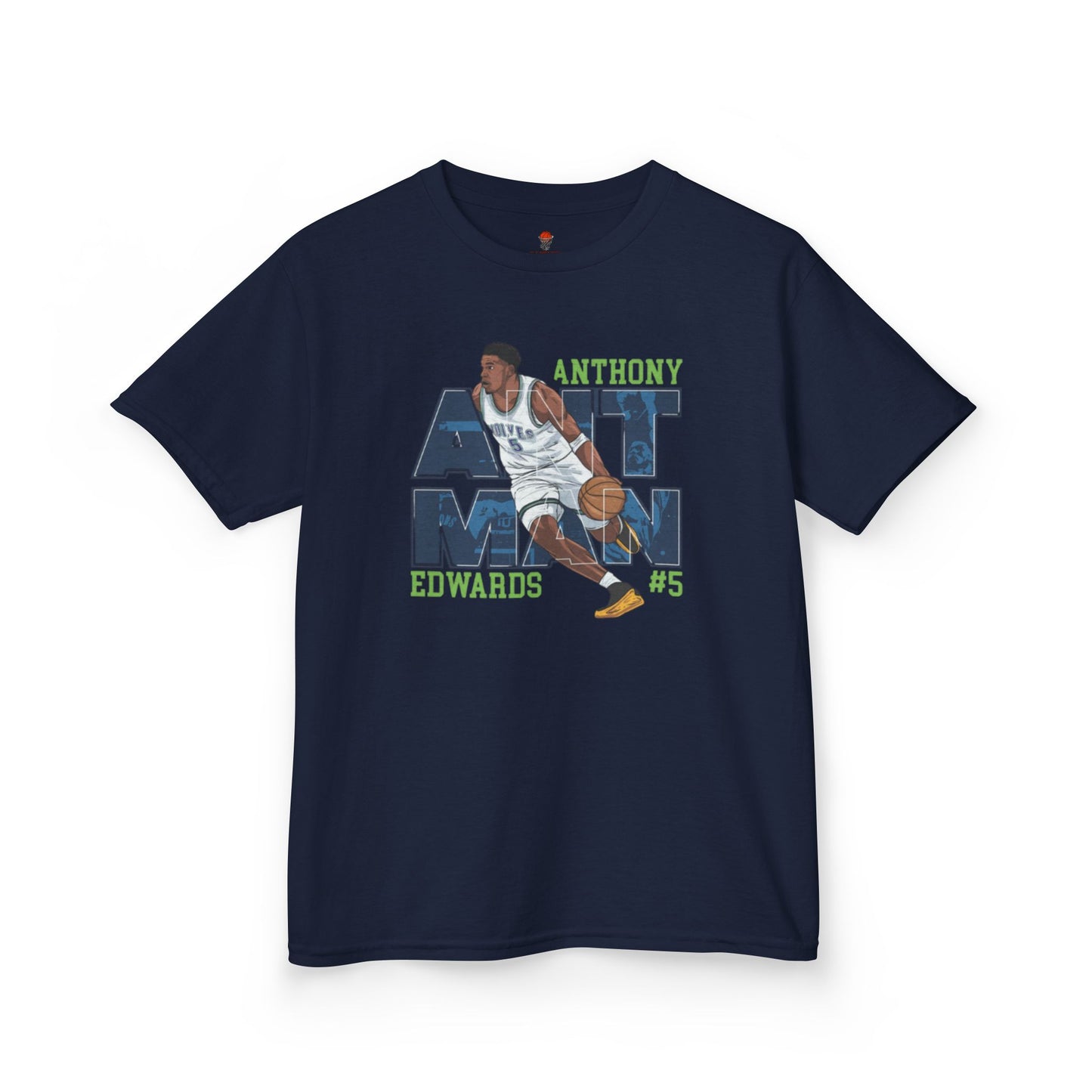 Kids Basketball Fan Tee, Kids Sport Shirt, Anthony Edwards #5 Jersey, Basketball Clothing, Personalized Kids Apparel
