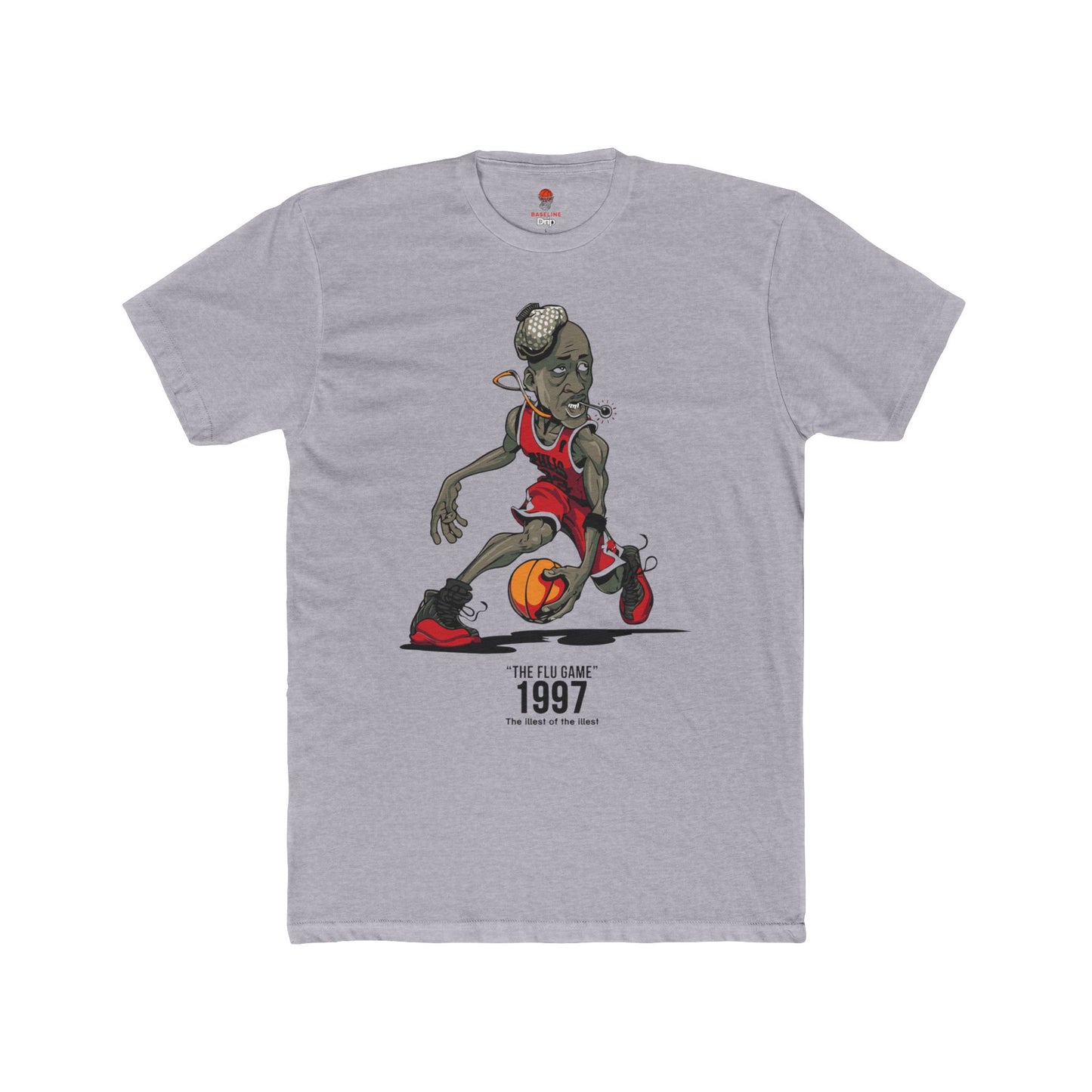 Adult Michael Jordan Retro Flu Game Unisex Heavy Cotton Tee - Basketball Inspired Apparel