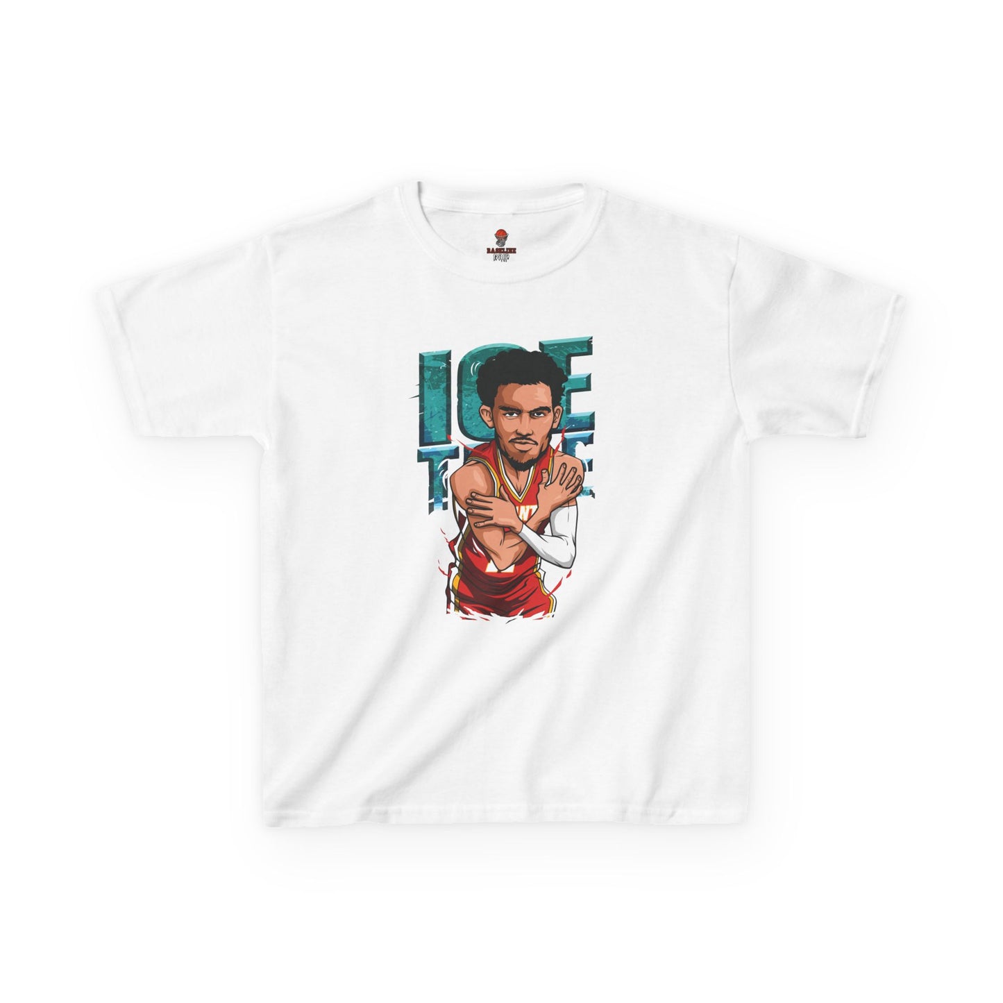 Kids Basketball Tee - Ice Time Unisex Cotton Crew