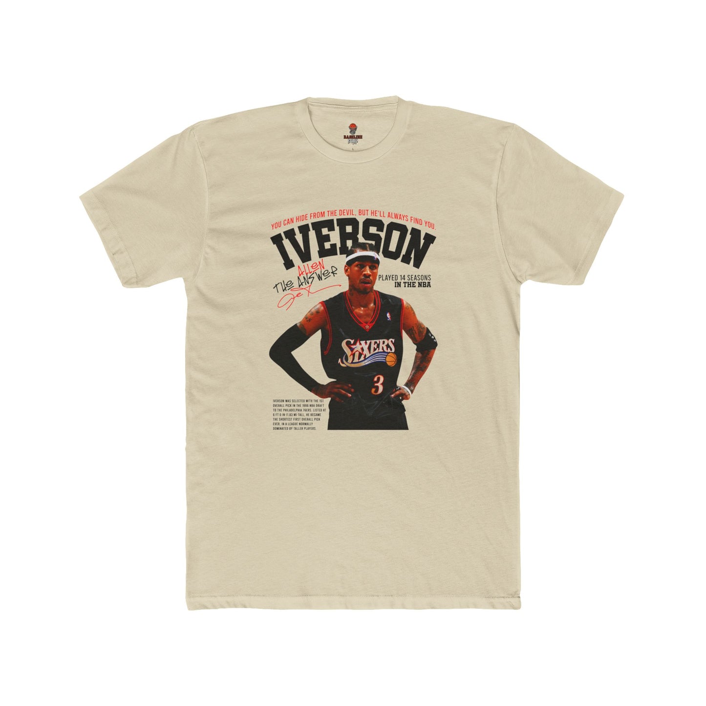 Adult Allen Iverson Unisex Cotton Crew Tee, Basketball Fan Gift, Sports Apparel, Casual Wear, Unisex T-Shirt