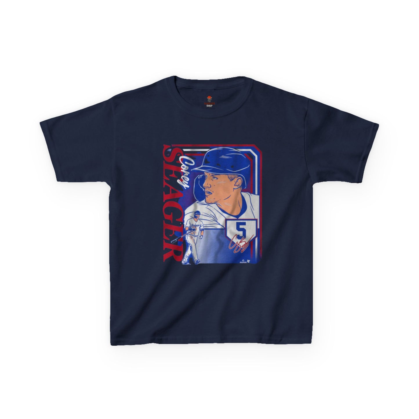 Kids Baseball Seager Graphic Tee, Fun Summer Shirt, Sports Fan Gift, Boys Girls Casual Wear, Birthday Party Outfit, Spring/Summer Style