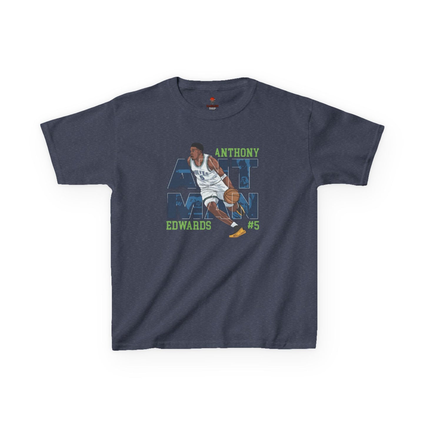 Kids Basketball Fan Tee, Kids Sport Shirt, Anthony Edwards #5 Jersey, Basketball Clothing, Personalized Kids Apparel
