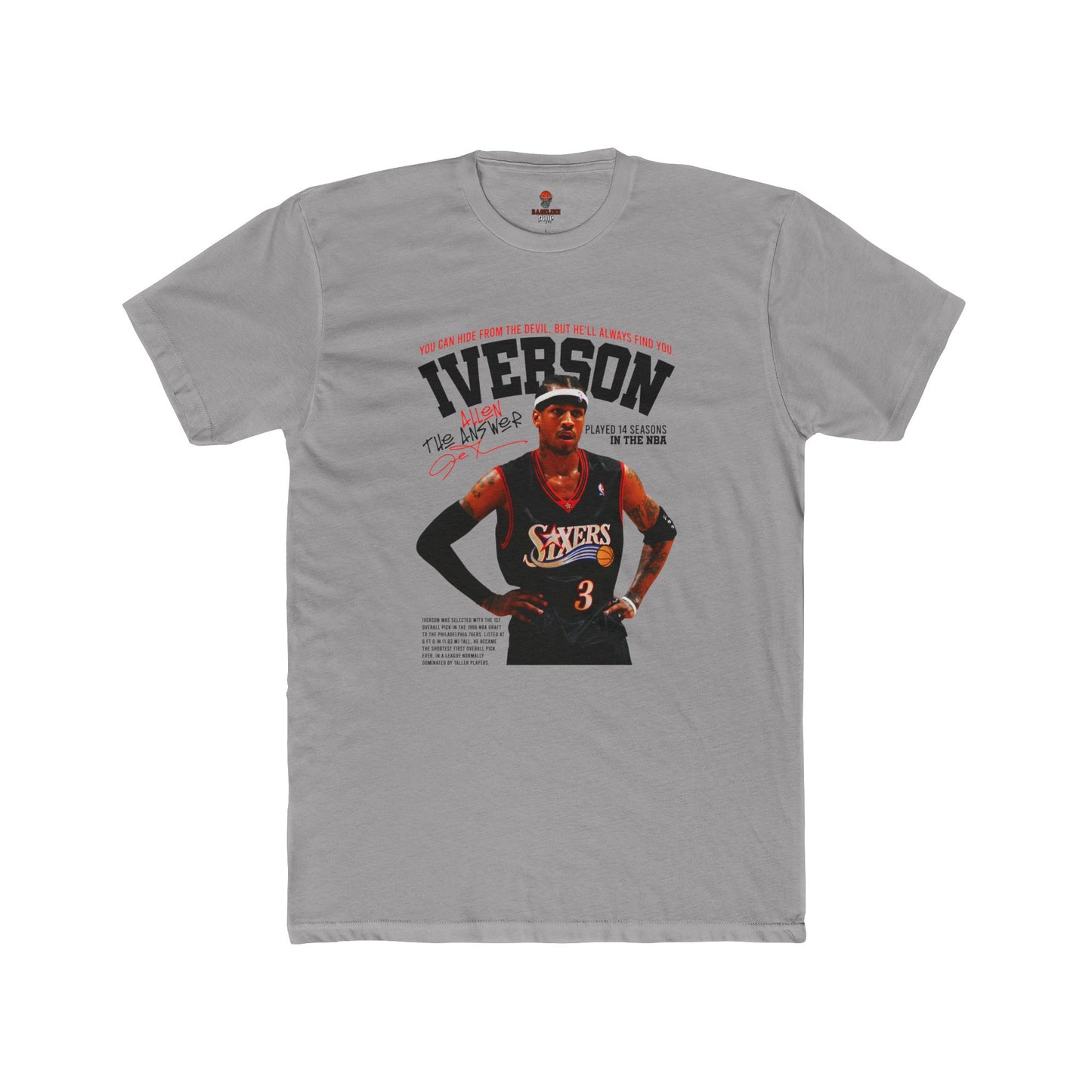 Adult Allen Iverson Unisex Cotton Crew Tee, Basketball Fan Gift, Sports Apparel, Casual Wear, Unisex T-Shirt