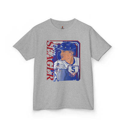 Kids Baseball Seager Graphic Tee, Fun Summer Shirt, Sports Fan Gift, Boys Girls Casual Wear, Birthday Party Outfit, Spring/Summer Style