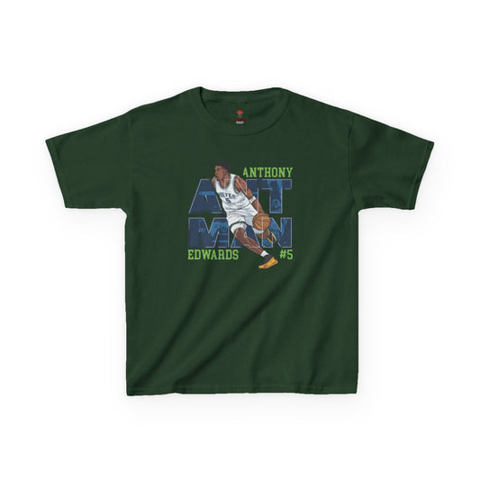 Kids Basketball Fan Tee, Kids Sport Shirt, Anthony Edwards #5 Jersey, Basketball Clothing, Personalized Kids Apparel
