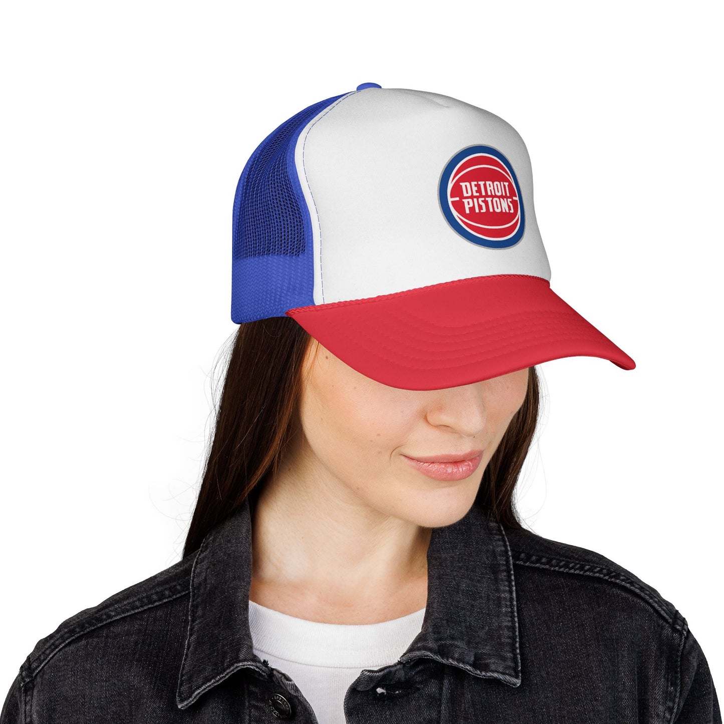 Detroit Pistons Trucker Cap - Sporty Mesh Hat, Perfect for Game Day, NBA Fans, Gifts for Basketball Lovers, Summer Wear