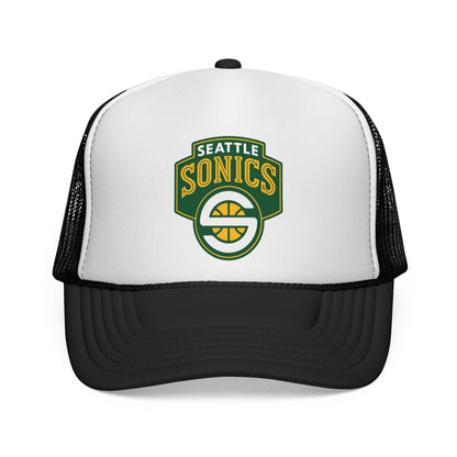 Seattle Sonics Trucker Cap - Sporty Mesh Hat, Perfect for Game Day, NBA Fans, Gifts for Basketball Lovers, Summer Wear