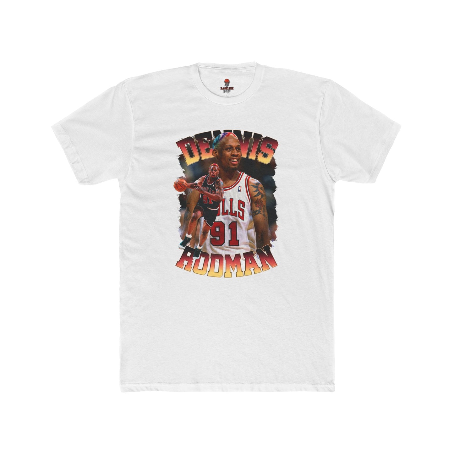 Adult Dennis Rodman Graphic Crew Tee, Vintage Sports Tees, Basketball Fan Gift, Unisex Cotton Shirt, Retro Athletic Wear
