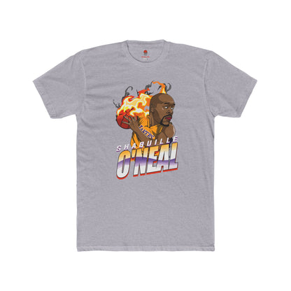 Adult Shaq Fire Unisex Cotton Crew Tee - Perfect for Basketball Fans