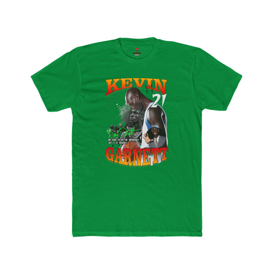 Adult Unisex Cotton Crew Tee with Kevin Garnett Graphic, Sports Shirt, Fan Gear, Gift for Basketball Lovers