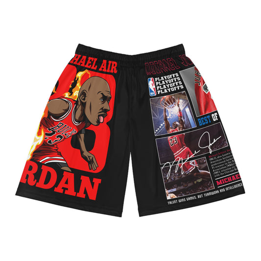 Michael Jordan Fire Graphic Basketball Shorts
