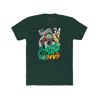 Adult Unisex Cotton Crew Tee - Greek Freak MVP Tee, Basketball Fan Shirt, Gift for Sports Lovers, Unique Graphic Tee