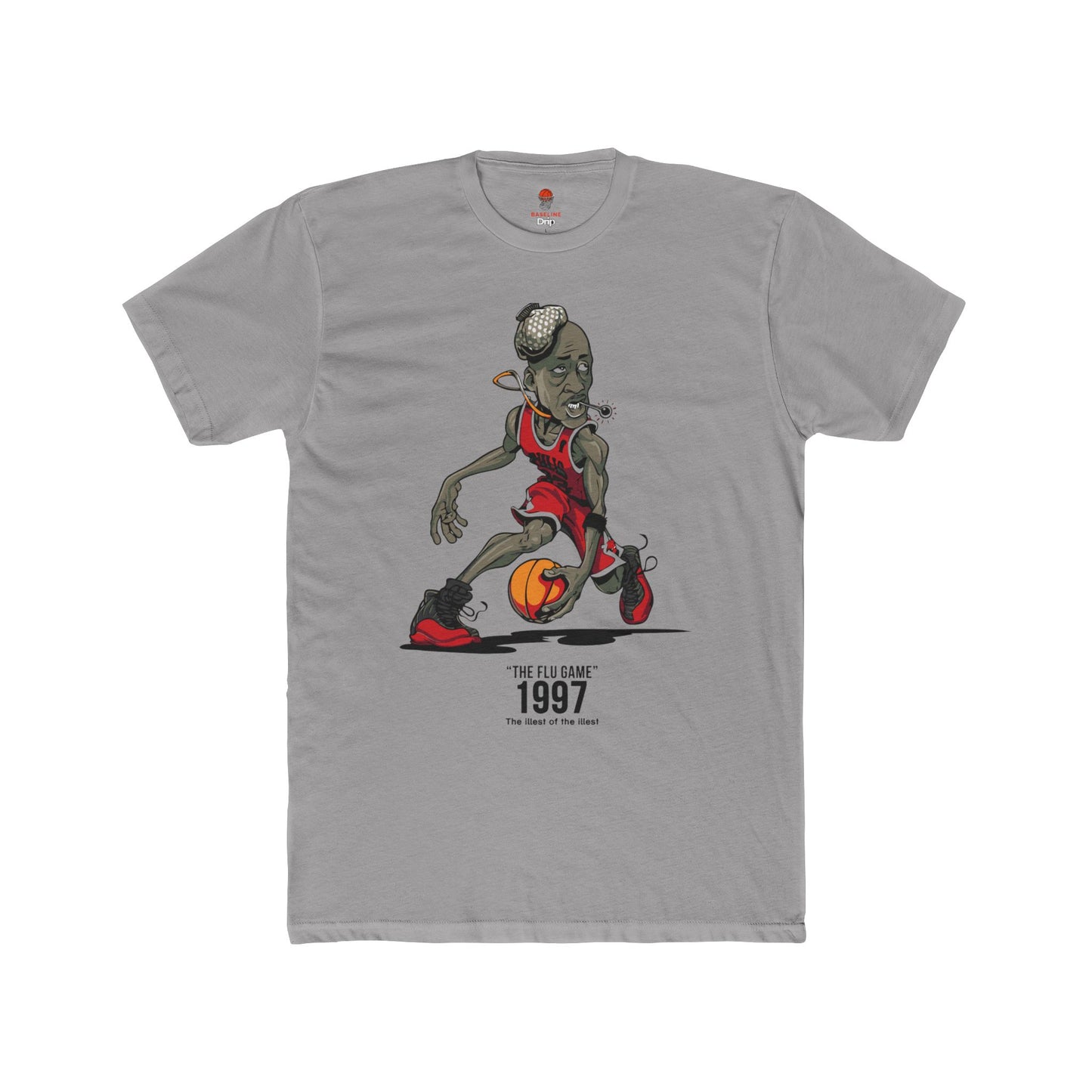 Adult Michael Jordan Retro Flu Game Unisex Heavy Cotton Tee - Basketball Inspired Apparel