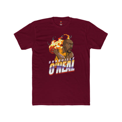 Adult Shaq Fire Unisex Cotton Crew Tee - Perfect for Basketball Fans