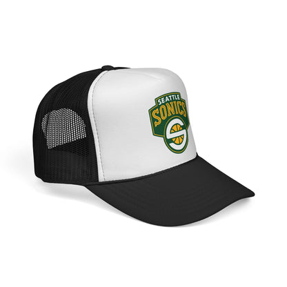 Seattle Sonics Trucker Cap - Sporty Mesh Hat, Perfect for Game Day, NBA Fans, Gifts for Basketball Lovers, Summer Wear