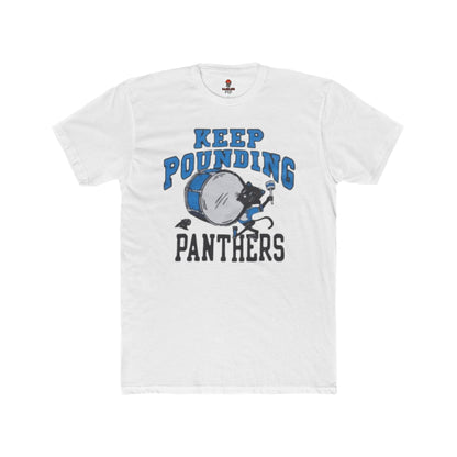 Adult Unisex Cotton Crew Tee with 'Keep Pounding Panthers' – Casual Wear, Gift for Sports Fans, Game Day Shirt, Summer Style, Team Spirit Apparel