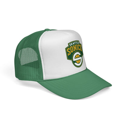 Seattle Sonics Trucker Cap - Sporty Mesh Hat, Perfect for Game Day, NBA Fans, Gifts for Basketball Lovers, Summer Wear