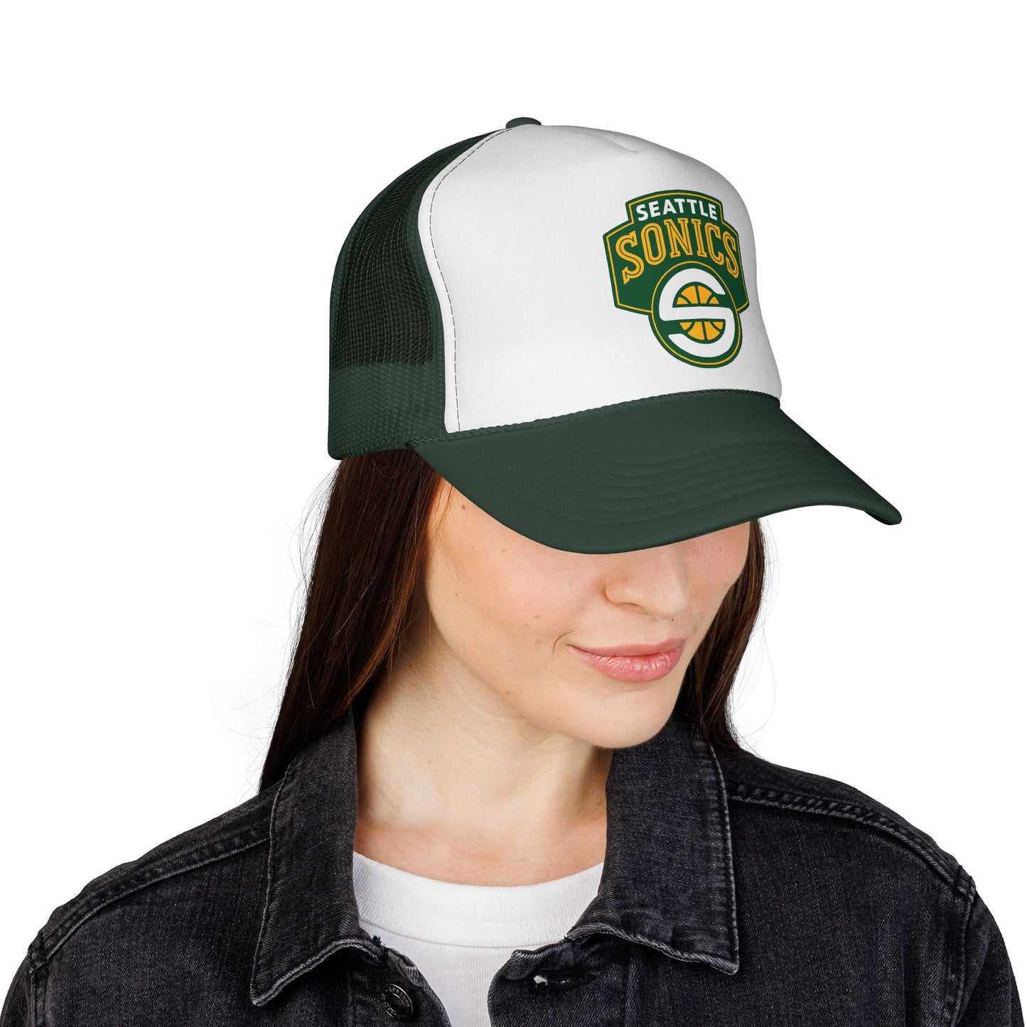 Seattle Sonics Trucker Cap - Sporty Mesh Hat, Perfect for Game Day, NBA Fans, Gifts for Basketball Lovers, Summer Wear