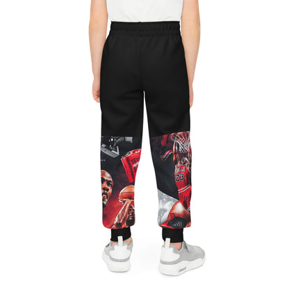 Kids MJ Flight Basketball Joggers - Sporty Athletic Pants for Kids with Graphic Design