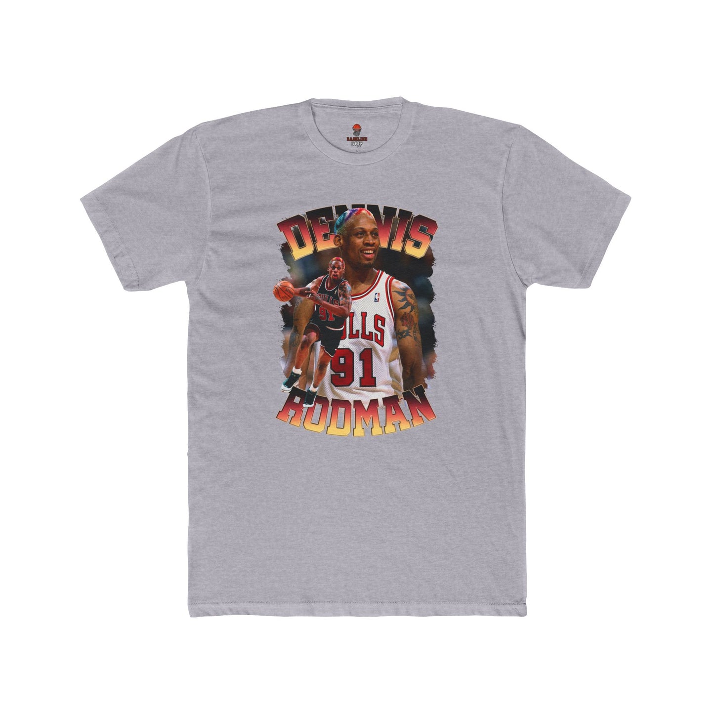 Adult Dennis Rodman Graphic Crew Tee, Vintage Sports Tees, Basketball Fan Gift, Unisex Cotton Shirt, Retro Athletic Wear
