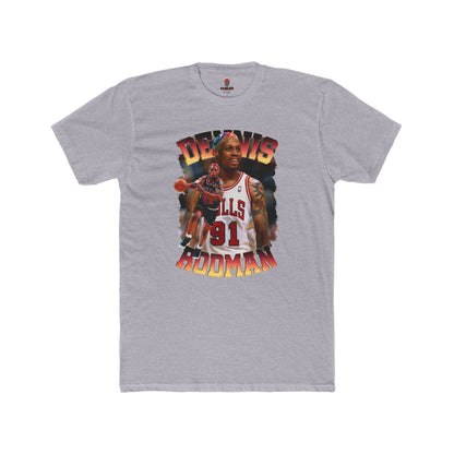 Adult Dennis Rodman Graphic Crew Tee, Vintage Sports Tees, Basketball Fan Gift, Unisex Cotton Shirt, Retro Athletic Wear