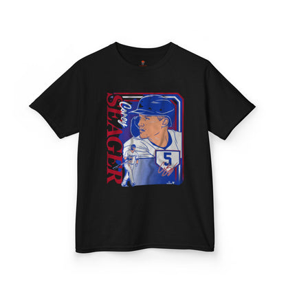 Kids Baseball Seager Graphic Tee, Fun Summer Shirt, Sports Fan Gift, Boys Girls Casual Wear, Birthday Party Outfit, Spring/Summer Style